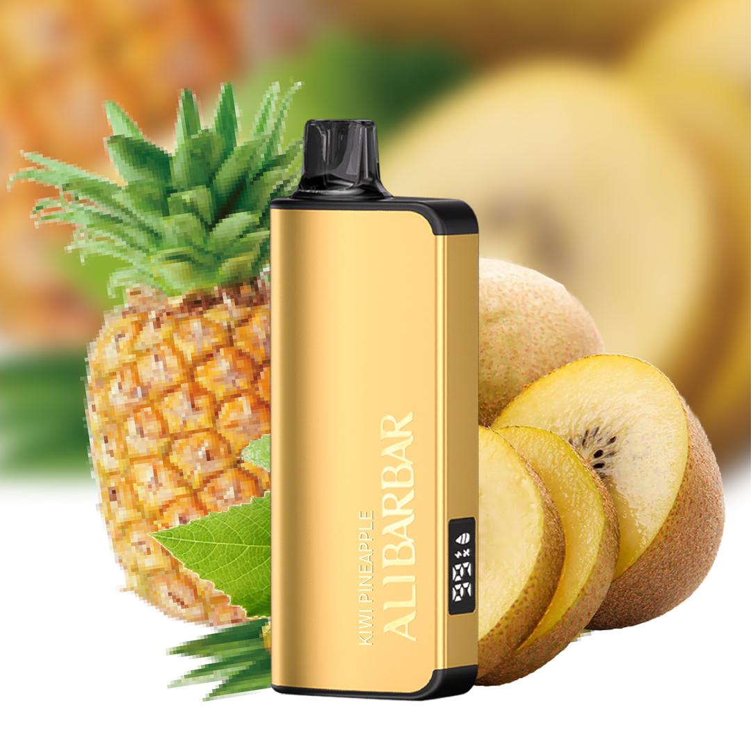 alibarbar-ingot-9000-kiwi-pineapple-vape-wholesale-au Alibarbar Ingot 9000 Puffs Kiwi Pineapple luxury gold disposable vape device wholesale box