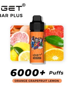iGET BAR PLUS VAPE 6000 PUFF – ORANGE GRAPEFRUIT LEMON - Online Vape Store Australia