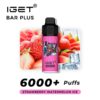 iGET Bar Plus Strawberry Watermelon Ice 6000 Puffs sweet strawberry lush watermelon arctic ice vape pod