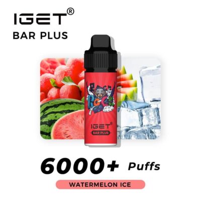 iGET BAR PLUS VAPE 6000 PUFF – WATERMELON ICE - Online Vape Store Australia