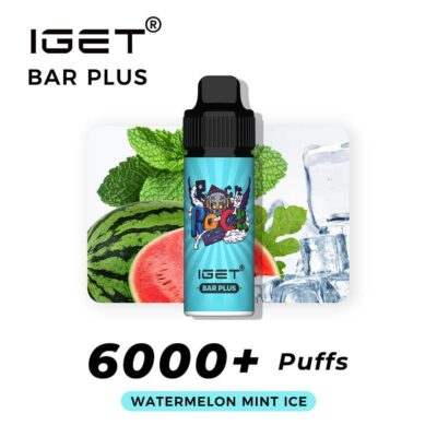 iGET BAR PLUS VAPE 6000 PUFF – WATERMELON MINT ICE - Online Vape Store Australia