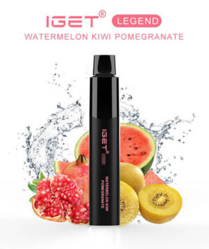 iGET Legend 4000 Puffs Watermelon Kiwi Pomegranate complex fruit medley disposable vape device